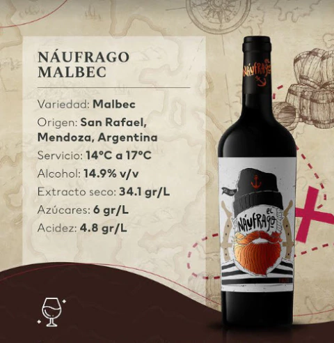 El Náufrago Gran Corte - Malbec (750ml)
